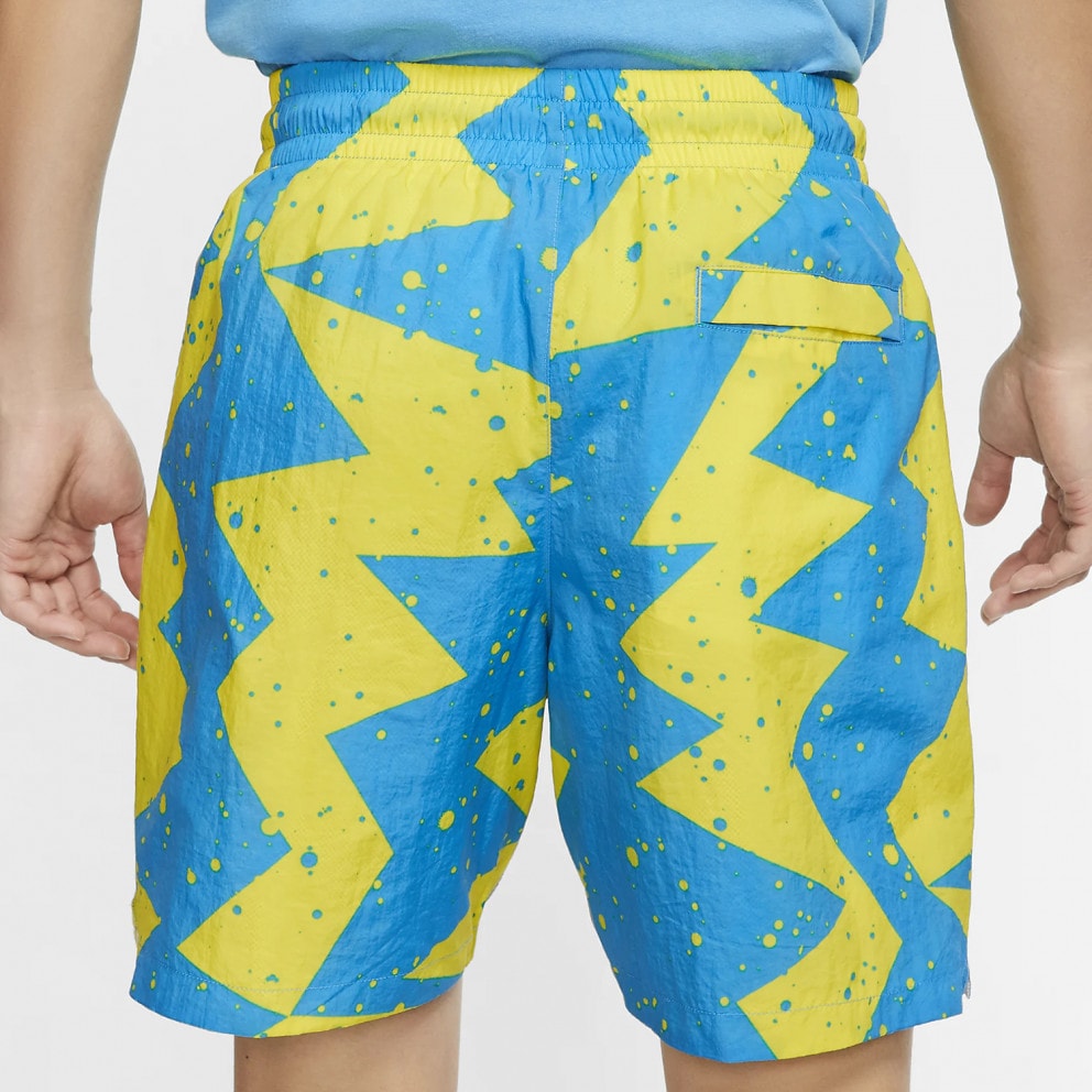 blue and yellow jordan shorts