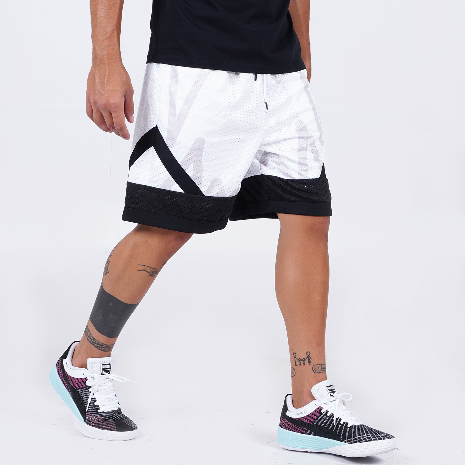 Puma Jaws Mesh Basketball Shorts White 530508-07