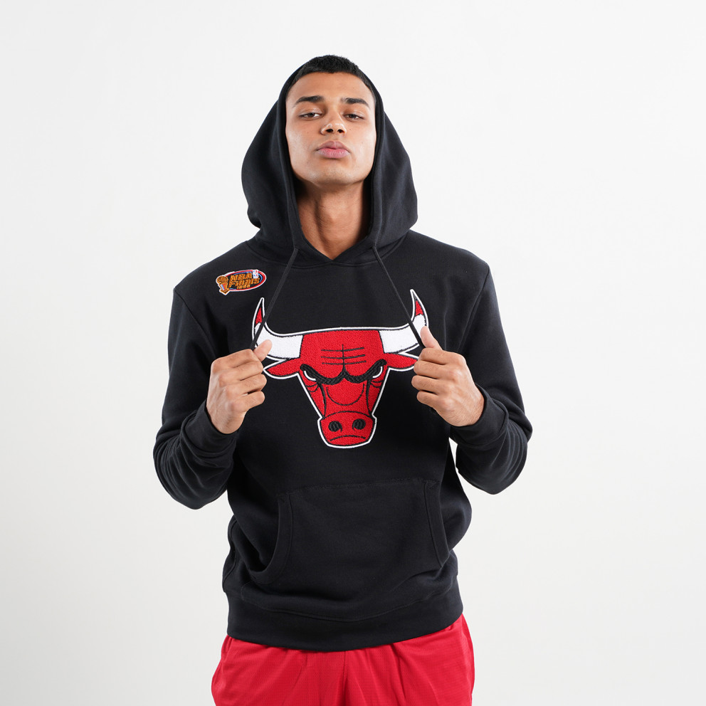 Mitchell & Ness Chenille Logo Chicago Bulls Ανδρική Μπλούζα με Κουκούλα