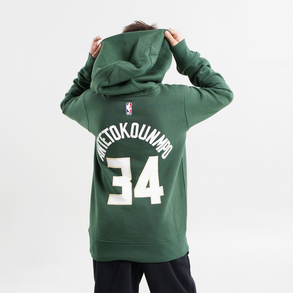 Nike Pro Essential Milwaukee Bucks Giannis Antetokounmpo Παιδική Μπλούζα με Κουκούλα