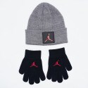 Jordan Metal Jumpman Patch Infant's Set Beanie and Gloves