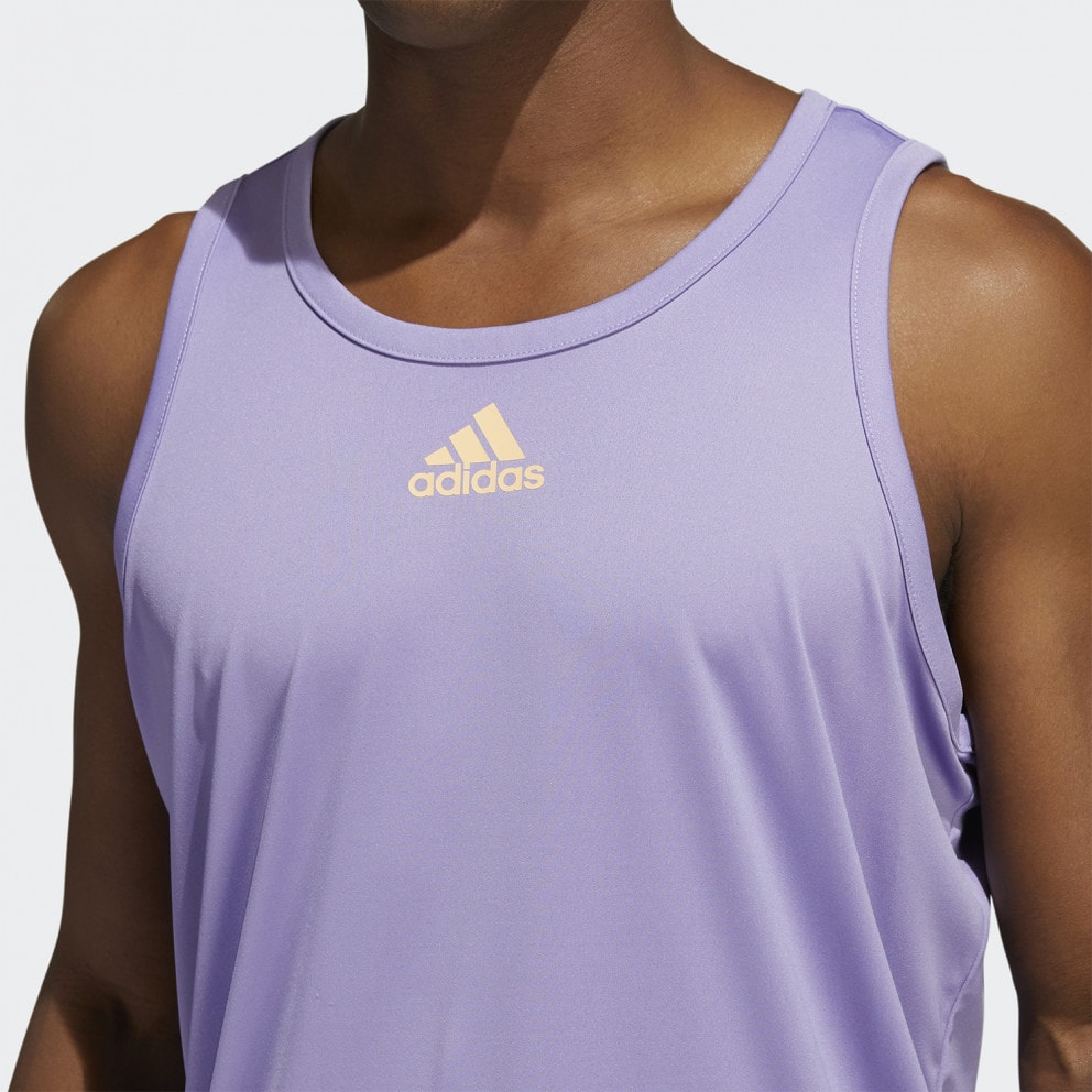 adidas Heathered Ανδρική Αμάνικη Μπλούζα