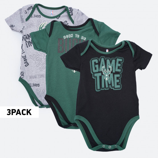 NBA Game Time Milwaukee Bucks 3-Pack Infants' Bodysuit