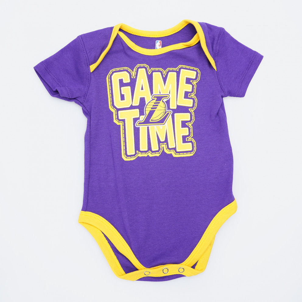 NBA BRANDED Game Time Los Angeles Lakers 3-Pack Βρεφικά Κορμάκια