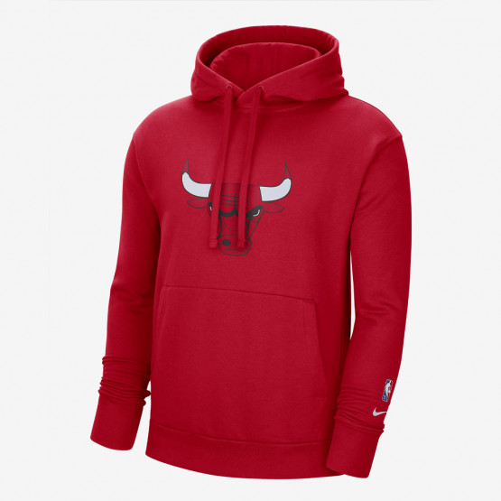 Nike NBA Chicago Bulls Essential Fleece Ανδρική Μπλούζα με Κουκούλα