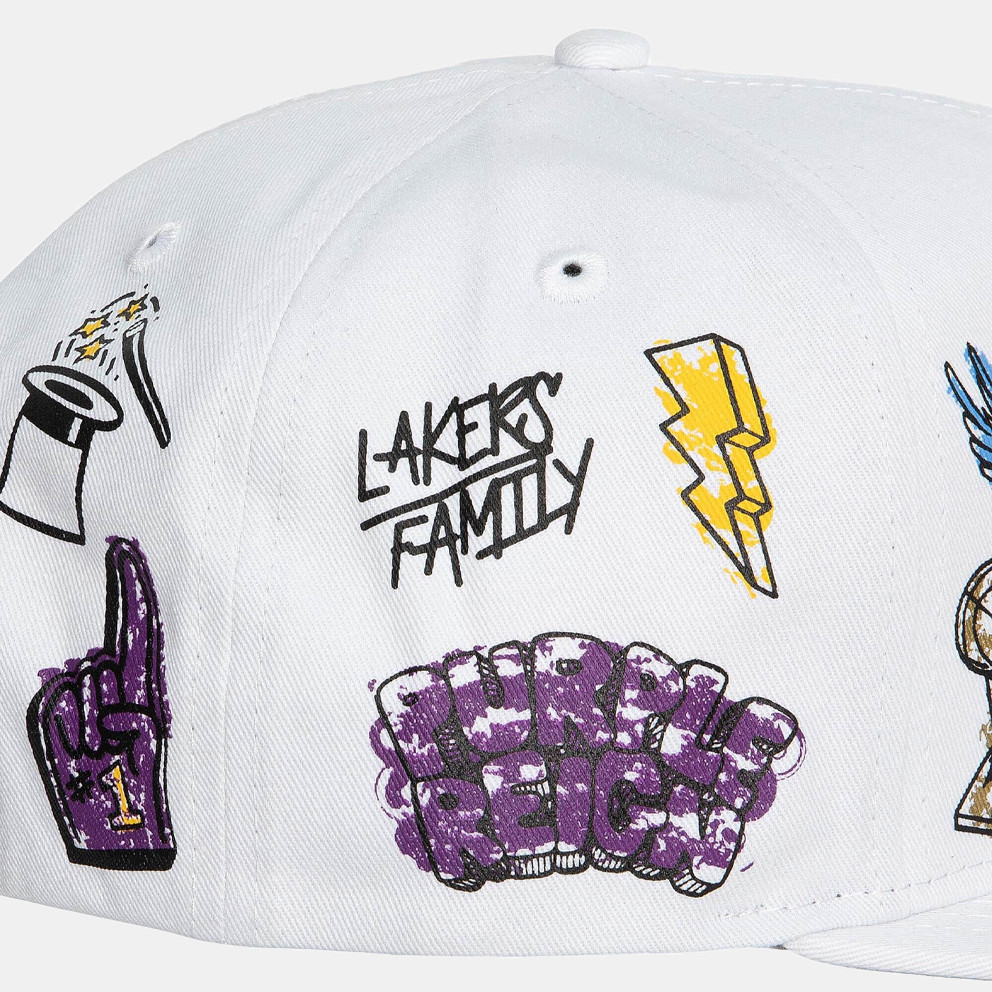 Mitchell & Ness NBA Hand Drawn Los Angeles Men's Snapback Cap