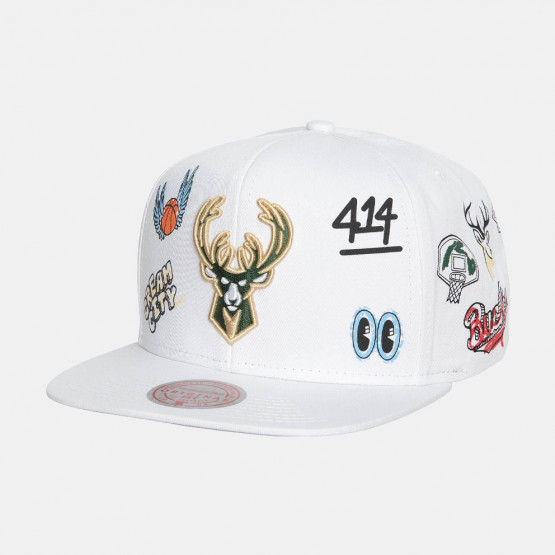 Mitchell & Ness NBA Hand Drawn Milwaukee Bucks Ανδρικό Snapback Καπέλο