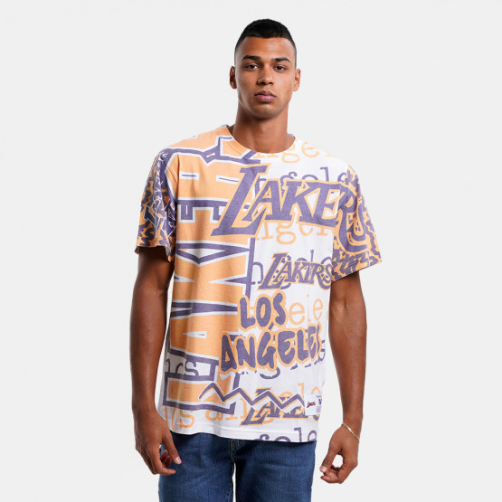 Mitchell & Ness Jumbotron 2.0 Sublimated Los Angeles Lakers Men's T-Shirt