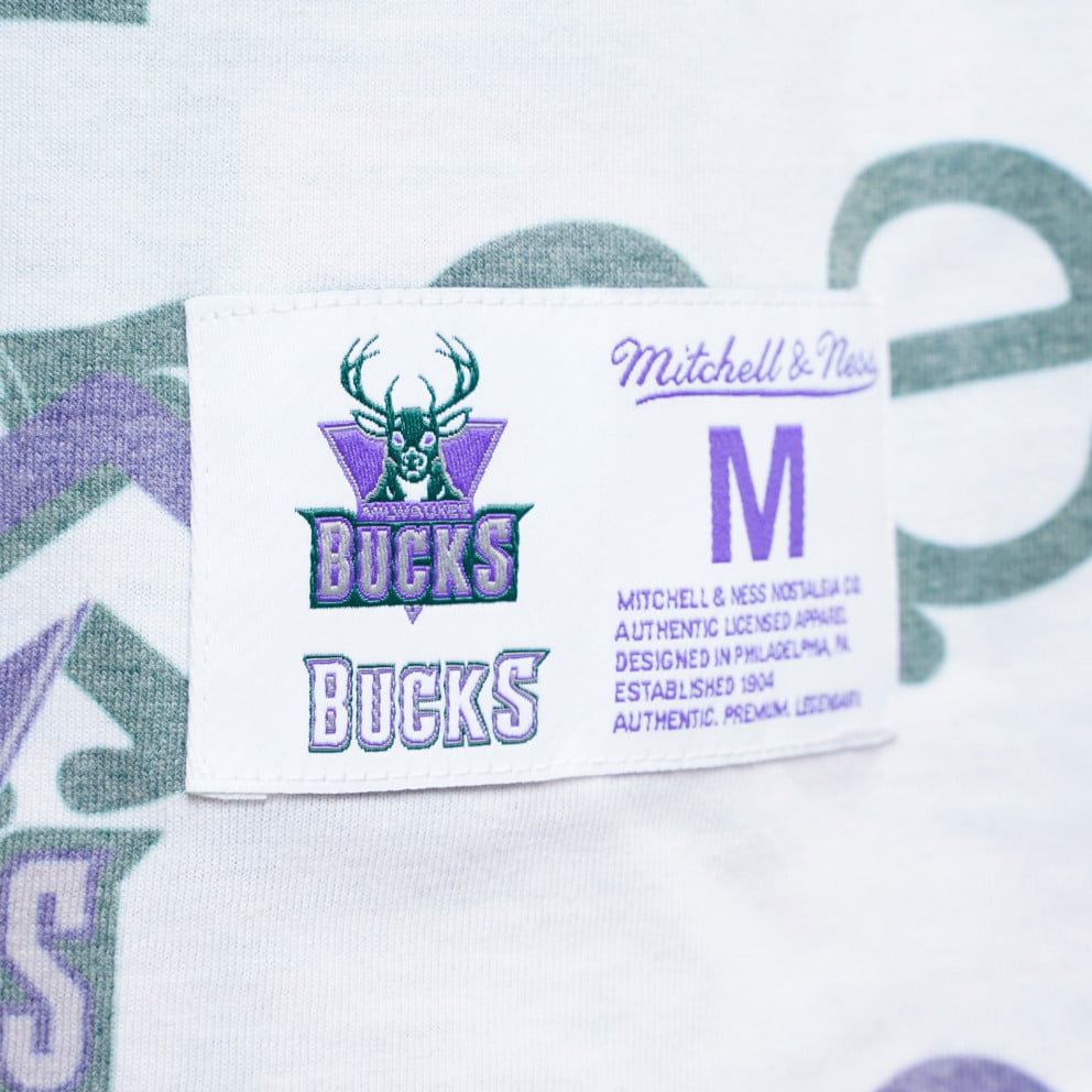 Mitchell & Ness Jumbotron 2.0 Sublimated Milwaukee Bucks Men's T-Shirt