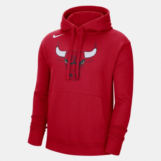 Nike NBA Chicago Bulls Fleece Ανδρική Μπλούζα με Κουκούλα