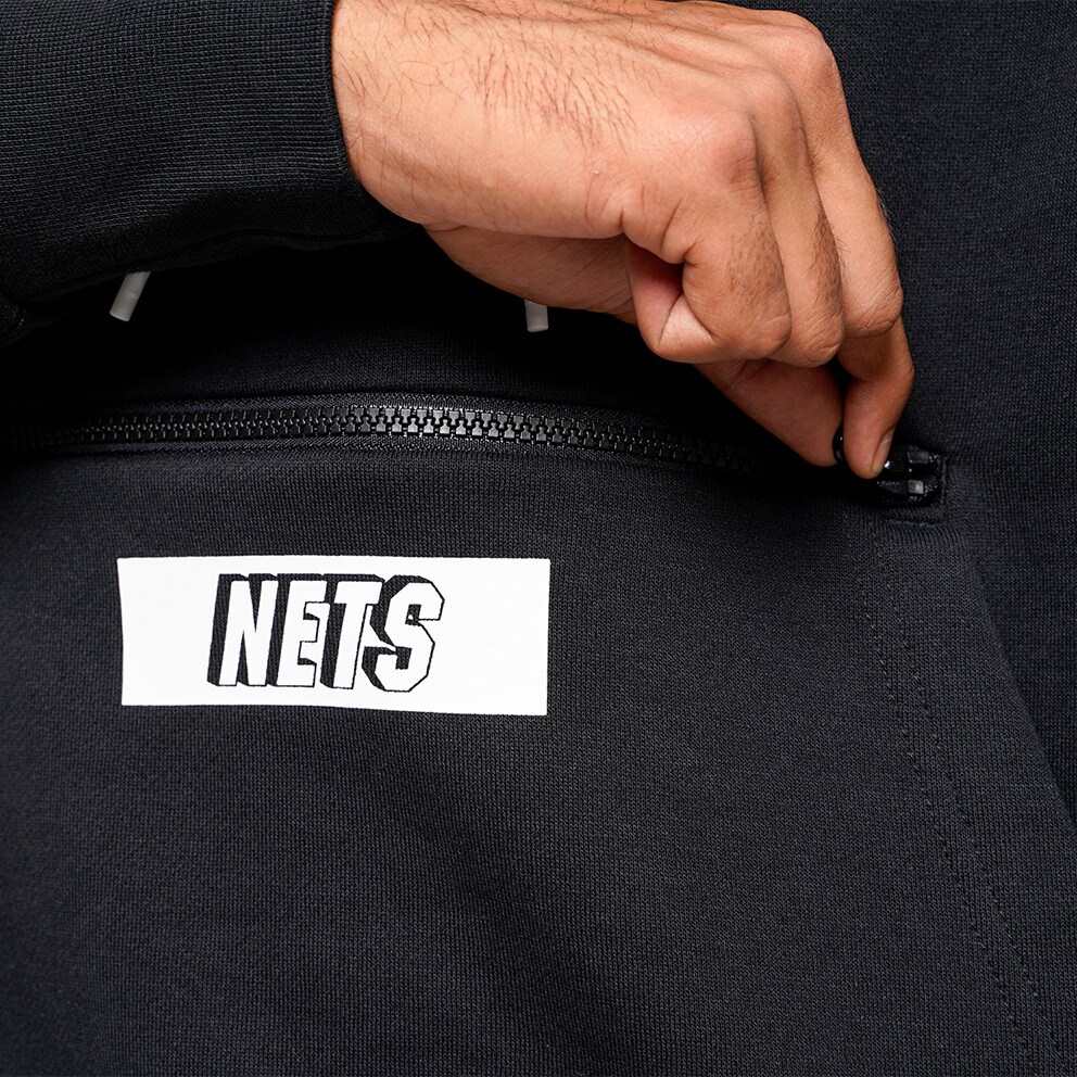 Nike NBA Brooklyn Nets Courtside Fleece Ανδρική Μπλούζα με Κουκούλα