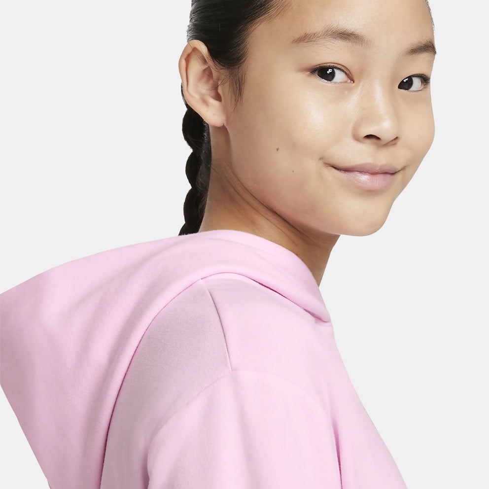 Jordan Cropped Παιδική Μπλούζα με Κουκούλα