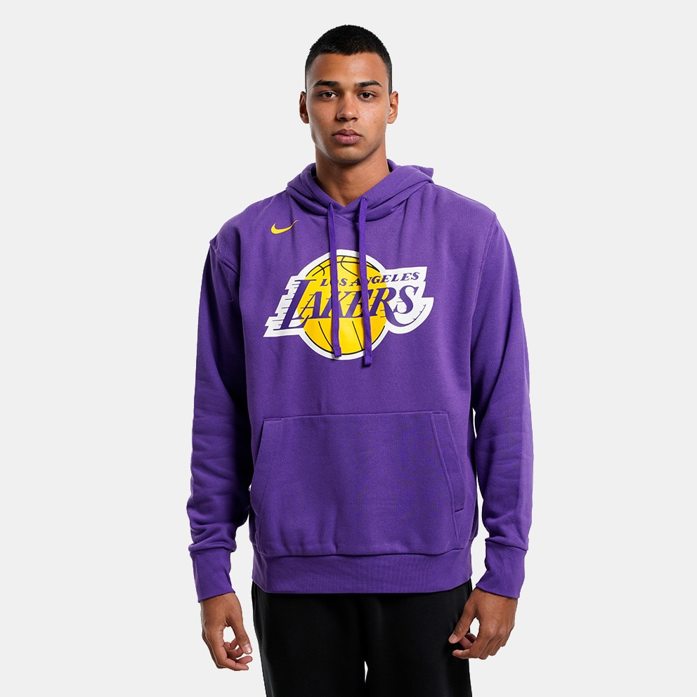 Nike NBA Los Angeles Lakers Fleece Ανδρική Μπλούζα με Κουκούλα