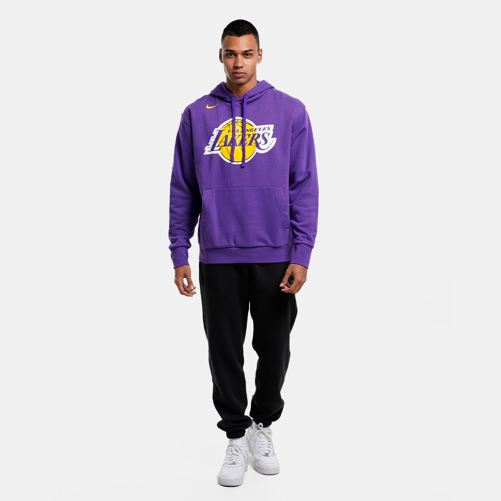 Nike NBA Los Angeles Lakers Fleece Ανδρική Μπλούζα με Κουκούλα
