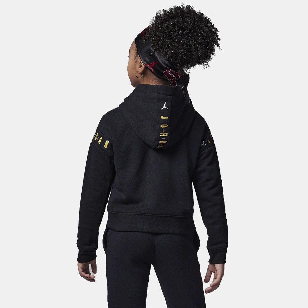 Jordan Holiday Shine Glitter Kids' Hoodie Black 45C030-K5X