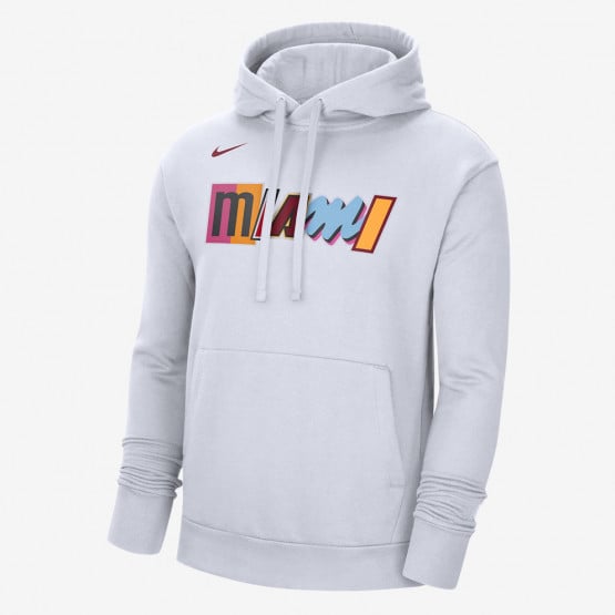 Nike NBA Miami Heat City Edition Ανδρική Μπλούζα με Κουκούλα