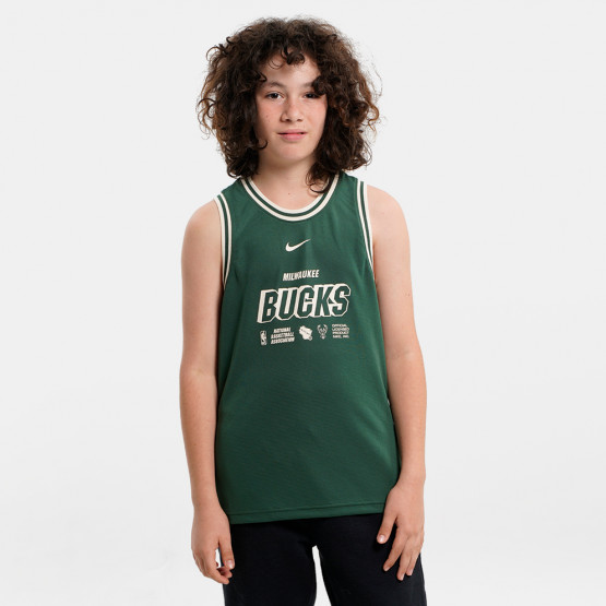 Nike Drifit Tank Dna Courtside Milwaukee Bucks Kid's Jersey