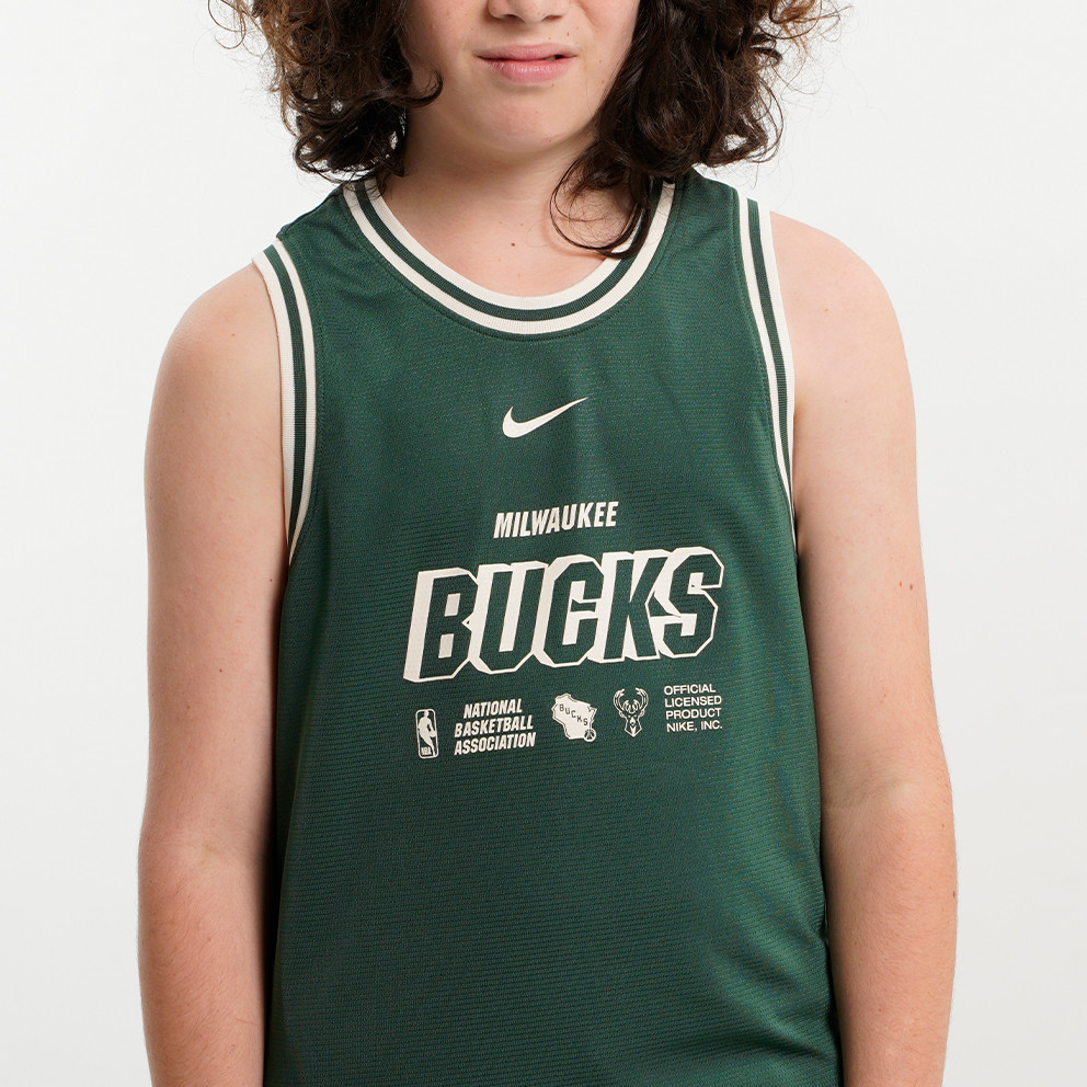 Nike Drifit Tank Dna Courtside Milwaukee Bucks Kid's Jersey