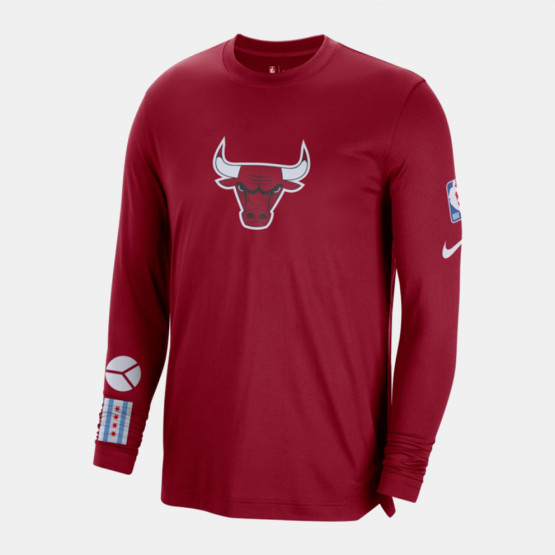 Nike Dri-FIT Chicago Bulls City Edition Ανδρική Μπλούζα με Μακρύ Μανίκι