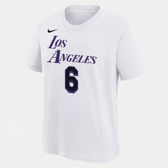 Nike NBA LeBron James Los Angeles Lakers City Edition Kid's T-Shirt (For Younger Kids)