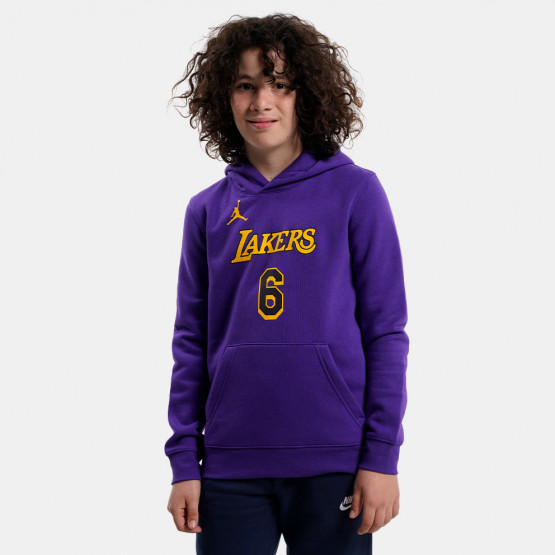 Jordan NBA Los Angeles Lakers LeBron James Statement Courtside Παιδική μπλούζα με Κουκούλα