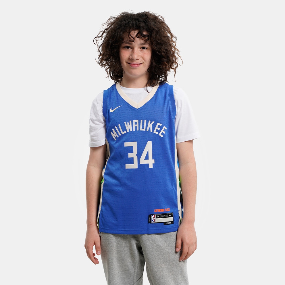Nike NBA Giannis Antetokounmpo Milwaukee Bucks Swingman City Edition Παιδική Μπασκετική Φανέλα