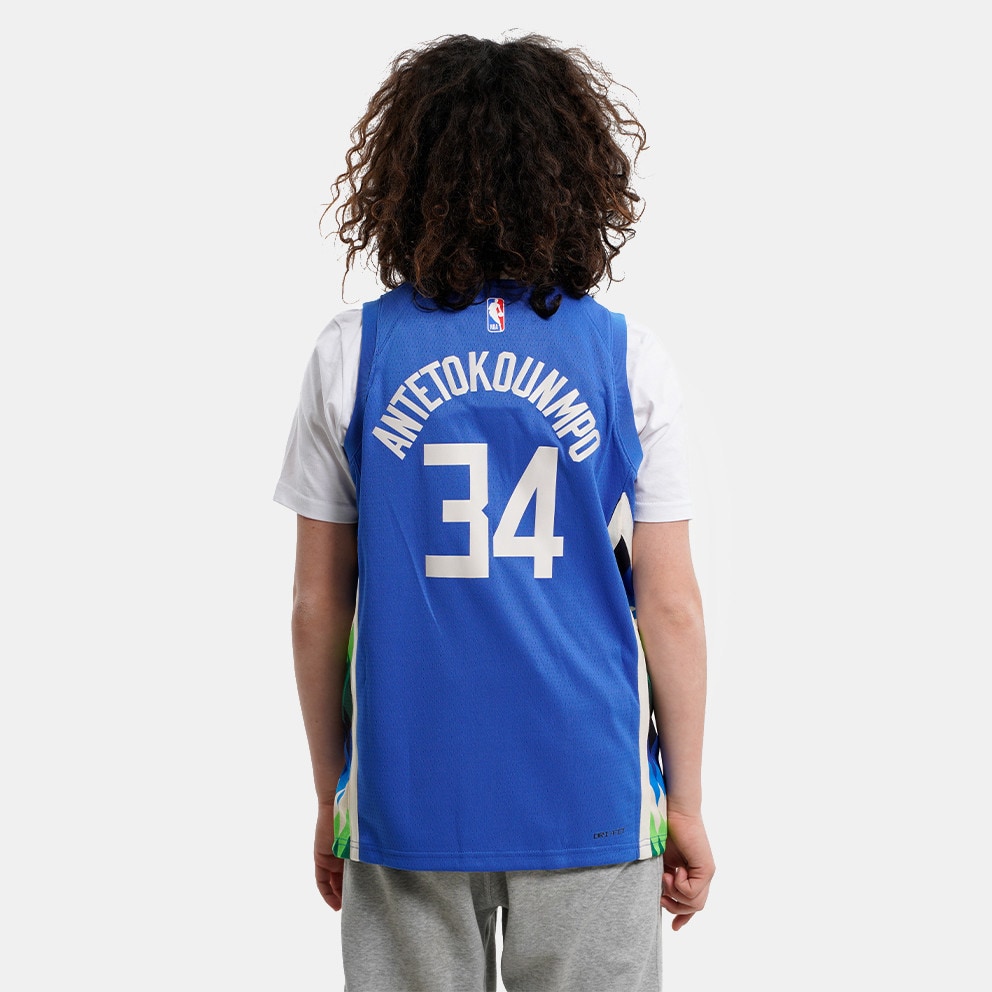 Nike NBA Giannis Antetokounmpo Milwaukee Bucks Swingman City Edition Παιδική Μπασκετική Φανέλα