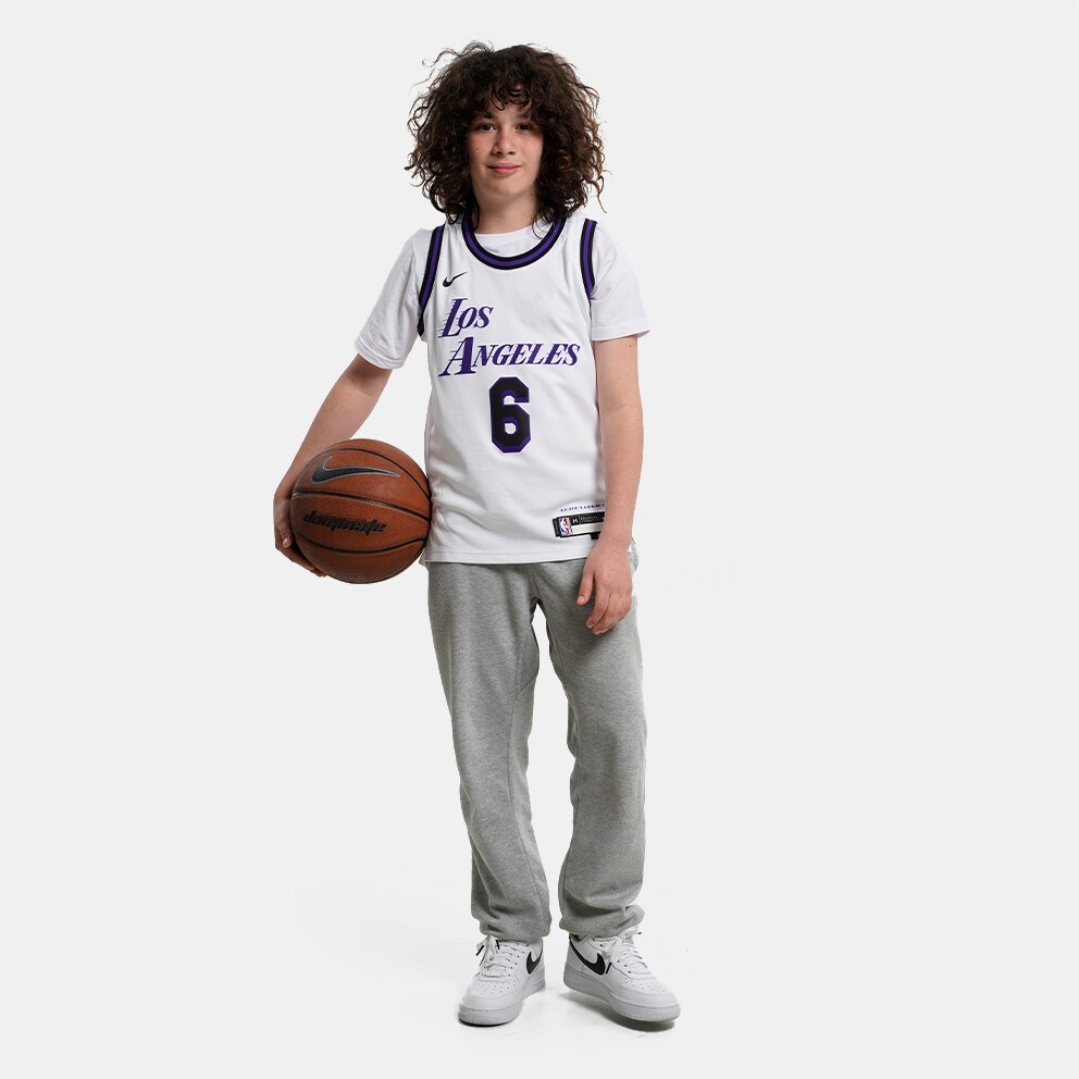 Nike ΝΒΑ LeBron James Los Angeles Lakres City Edition Swingman Dri-FIT Παιδική Μπασκετική Φανέλα
