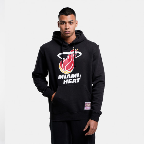 Mitchell & Ness NBA Team Logo Miami Heat Ανδρική Μπλούζα με Κουκούλα