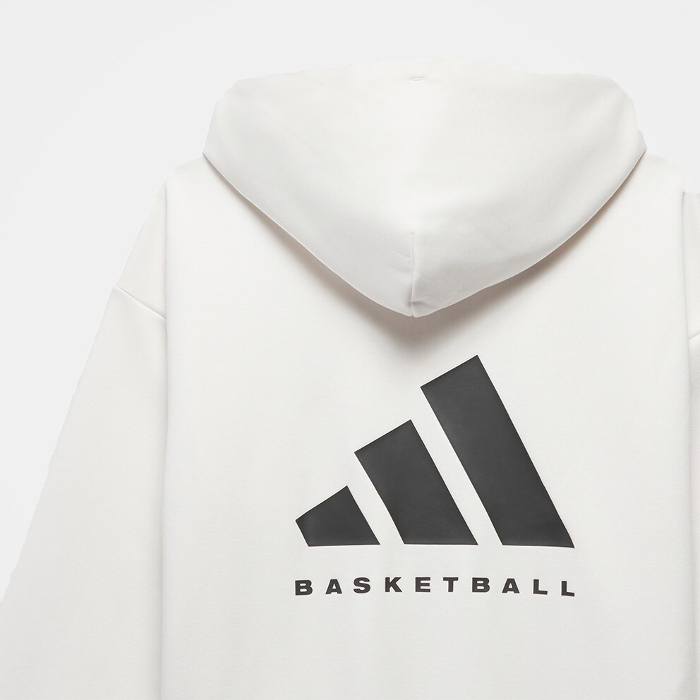 adidas Basketball Unisex Μπλούζα με Κουκούλα