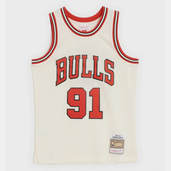 Mitchell & Ness NBA Dennis Rodman Chicago Bulls 1997-1998 Off White Ανδρική Μπασκετική Φανέλα