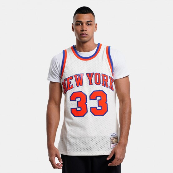 Mitchell & Ness NBA Patrick Ewing New York Knicks 1985-86 Off White Ανδρική Μπασκετική Φανέλα