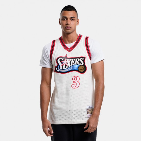 Mitchell & Ness NBA Allen Iverson Philadelphia 76ers 1997-98 Off White Men's Basketball Jersey