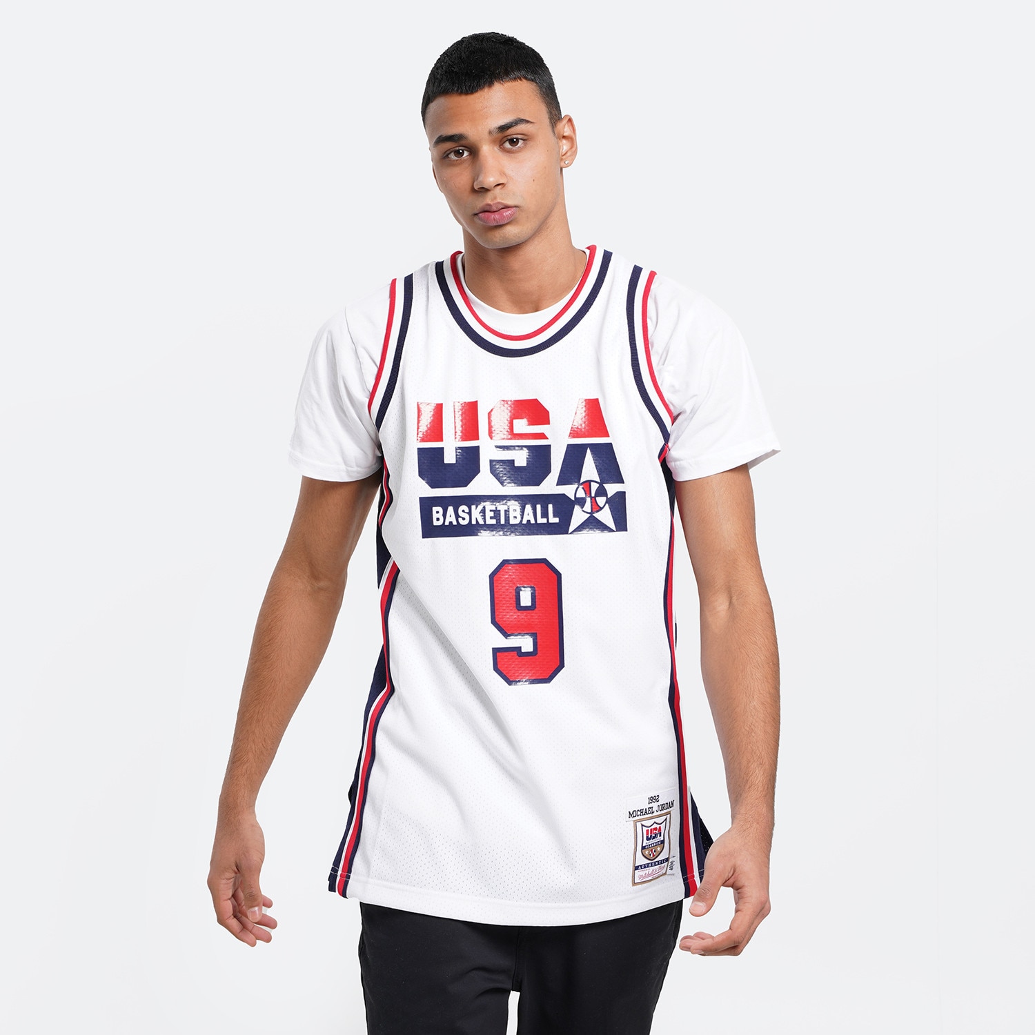 Men's Mitchell & Ness Michael Jordan White USA Basketball Authentic 1992 Jersey Size: Small