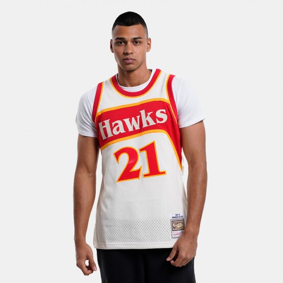 Mitchell & Ness NBA Dominique Wilkins Atlanta Hawks 1986-87 Off White Men's Basketball Jersey