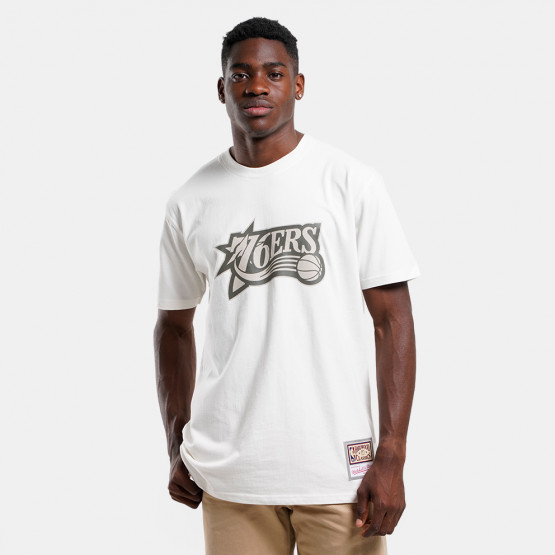 Mitchell & Ness NBA Philadelphia 76ers Off White Men's T-shirt