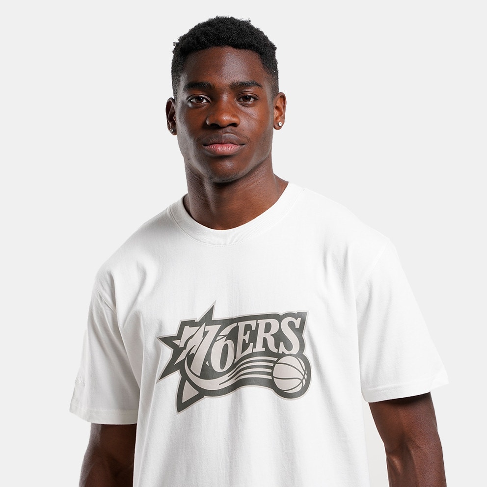 Mitchell & Ness NBA Philadelphia 76ers Off White Ανδρικό T-shirt