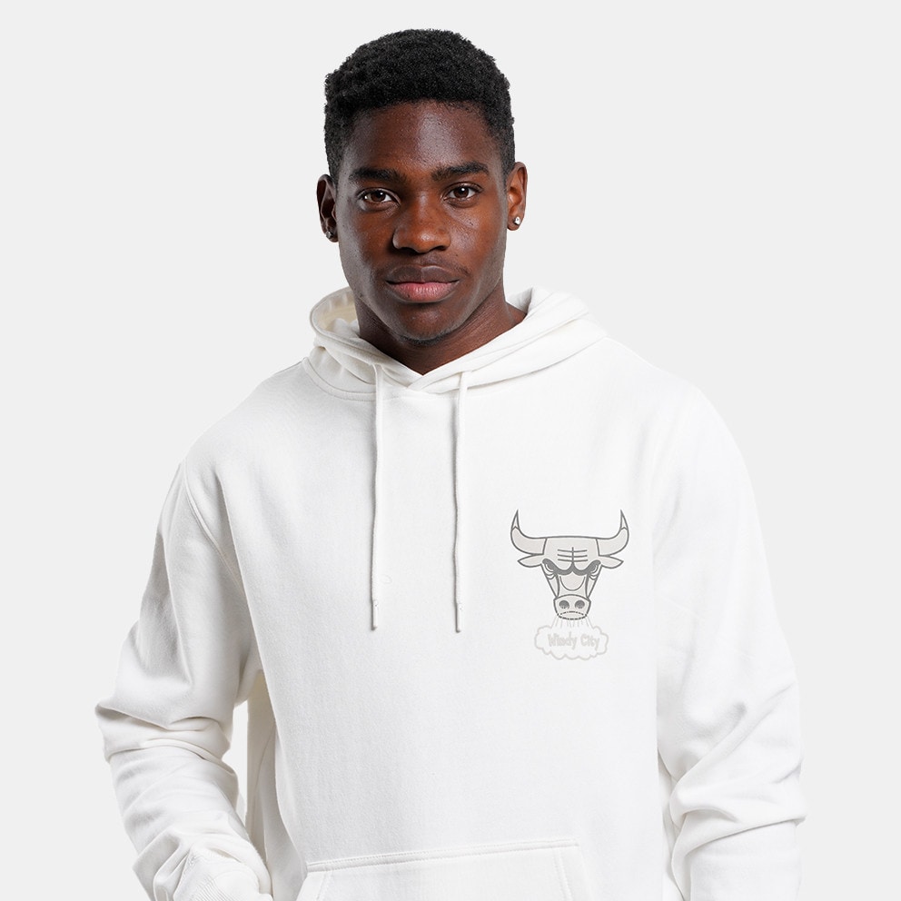 Mitchell & Ness NBA Chicago Bulls Cream Ανδρική Μπλούζα με Κουκούλα