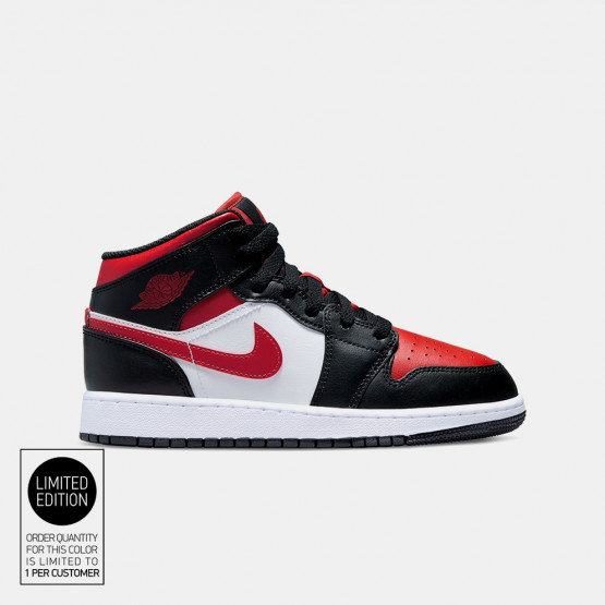 Jordan Air 1 Mid  'Black Fire Red' Παιδικά Μποτάκια