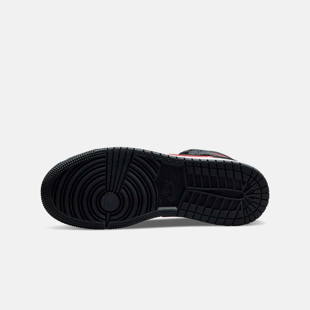 Jordan Air 1 Mid  'Black Fire Red' Παιδικά Μποτάκια