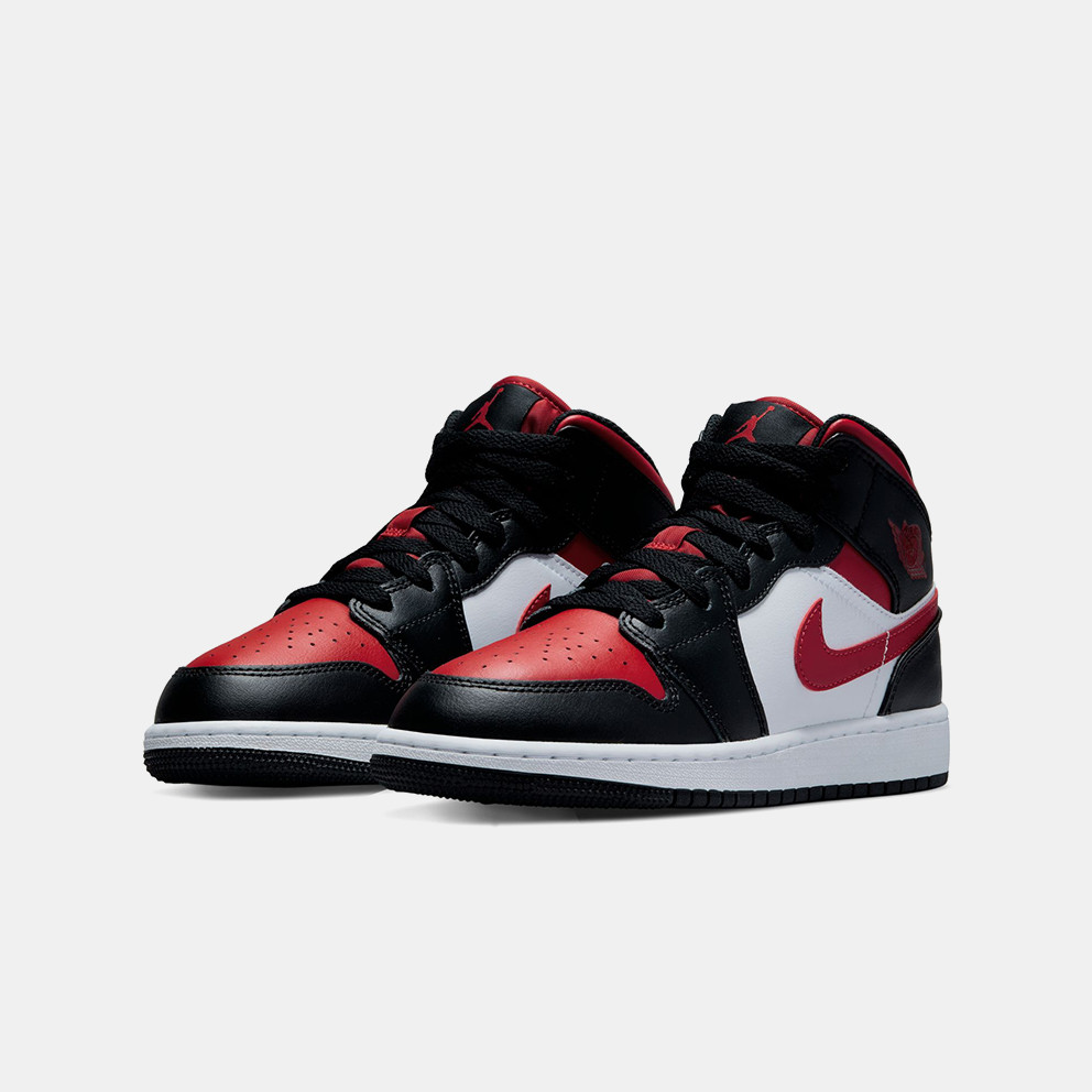 Jordan Air 1 Mid  'Black Fire Red' Παιδικά Μποτάκια