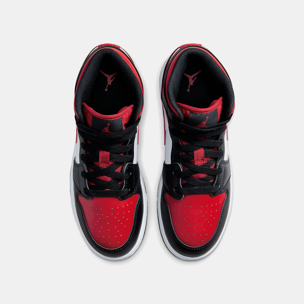 Jordan Air 1 Mid  'Black Fire Red' Παιδικά Μποτάκια