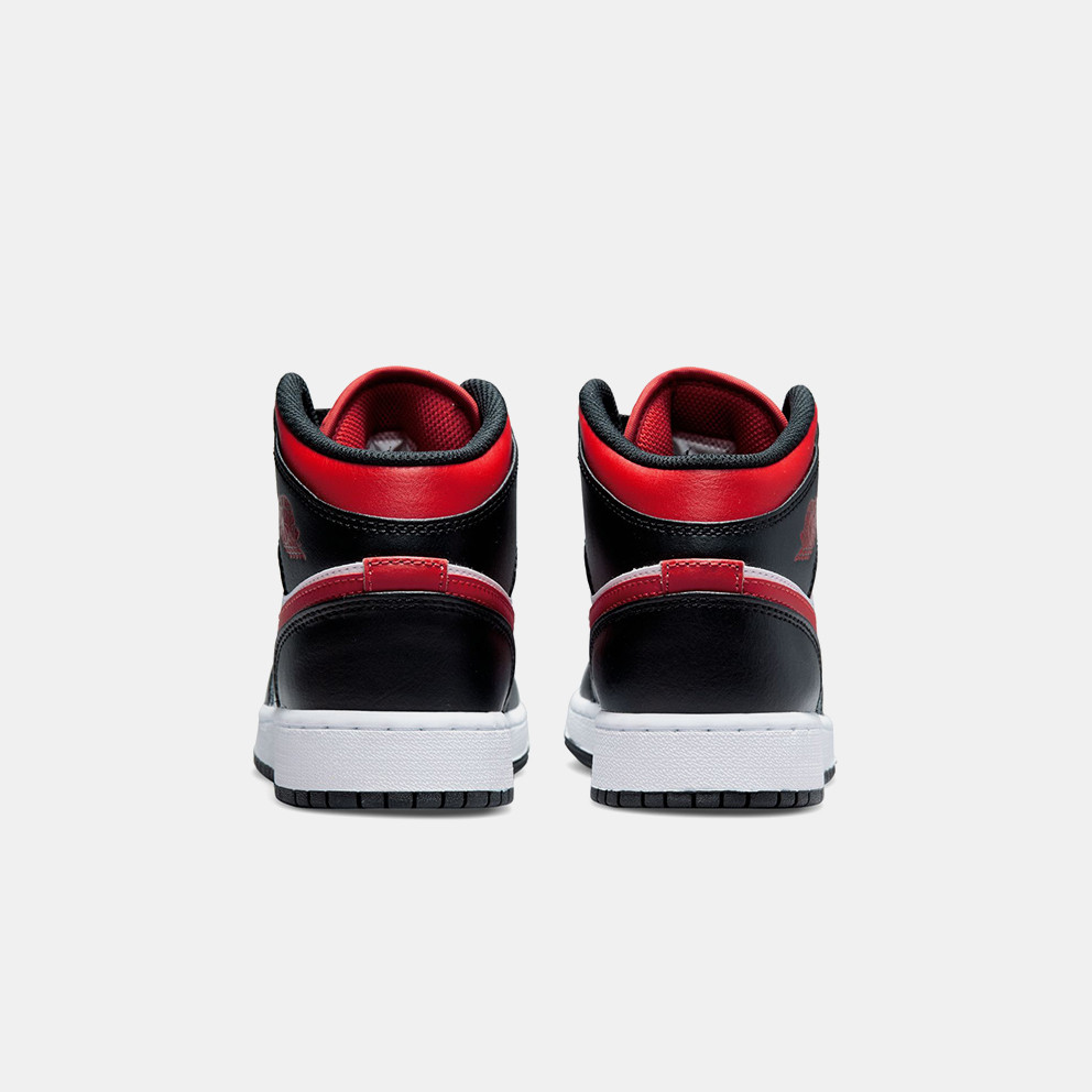 Jordan Air 1 Mid  'Black Fire Red' Παιδικά Μποτάκια