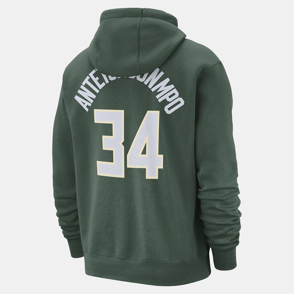 Nike NBA Milwaukee Bucks Club Ανδρικό Φούτερ με Κουκούλα