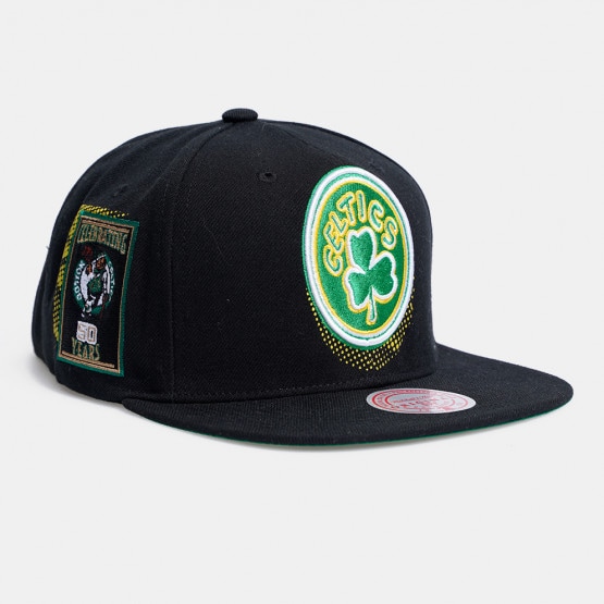 Mitchell & Ness - NBA Green Snapback Cap - Boston Celtics Game Day Pattern Deadstock/Black Snapback @ Hatstore