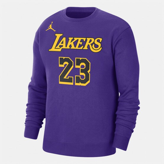 Los Angeles Lakers Starting 5 Nike Men's Therma-FIT NBA Pullover Hoodie in Purple, Size: 3XL | DX9805-504