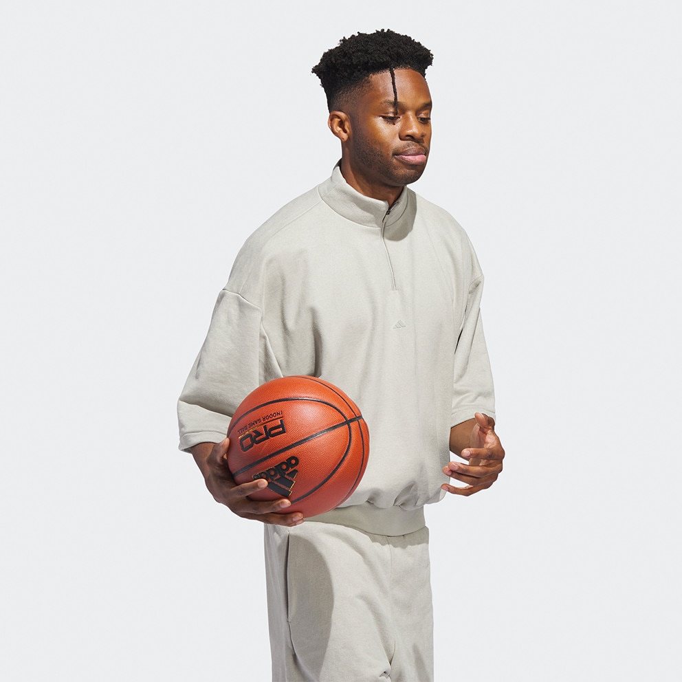 adidas Performance Basketball Sueded Half-Zip Unisex Μπλούζα Φούτερ