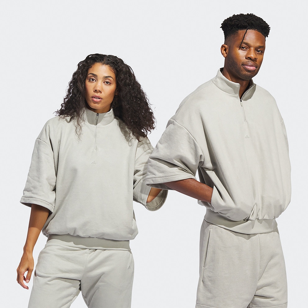 adidas Performance Basketball Sueded Half-Zip Unisex Μπλούζα Φούτερ