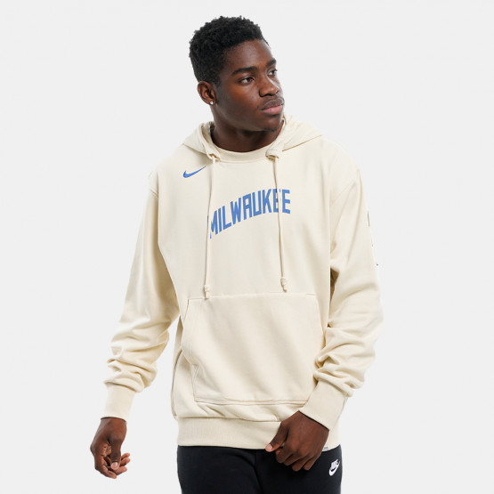 Nike NBA Courtside Milwaukee Bucks City Edition Club Fleece Ανδρική Μπλούζα με Κουκούλα