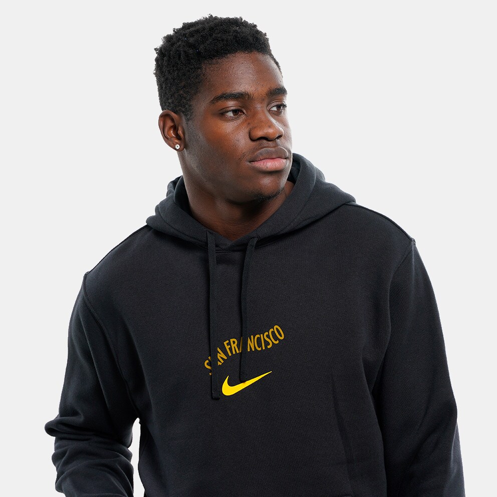Nike NBA Golden State Warriors Club Fleece City Edition Ανδρική Μπλούζα με Κουκούλα